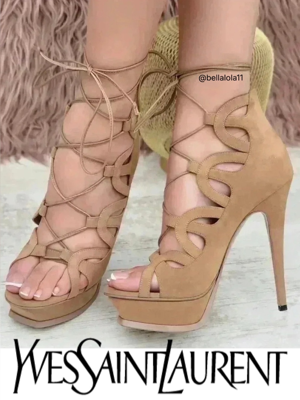 NEW IN BOX YSL PLATFORM HEELS - Picture 1 of 8